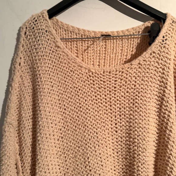 Free People Medium Fisherman Oversized Sweater Boho Chunky Minimalist Soft Girl - Picture 2 of 7